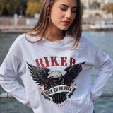 Sweatshirt Biker BORN TO BE FREE